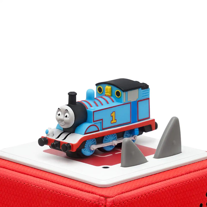 Thomas & Friends - The Adventure Begins Tonies audio book figure on top of a Toniebox 2