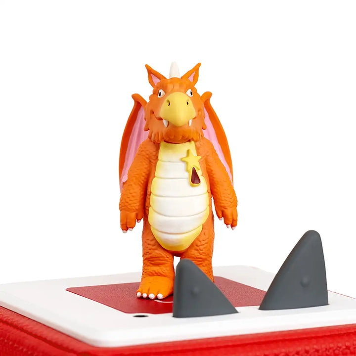 Julia Gonaldson’s Zog Tonies audio book figure on top of a Toniebox 2 