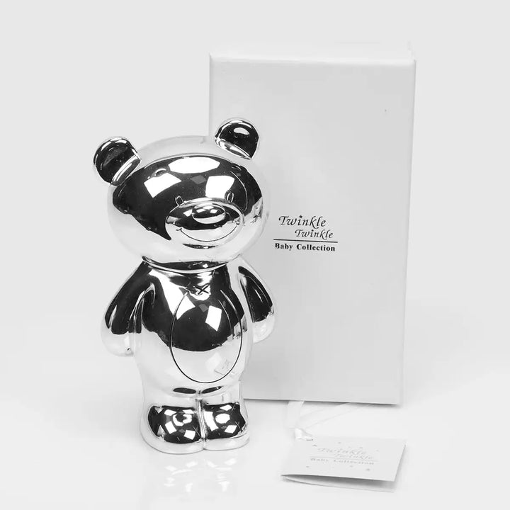 Twinkle Twinkle Silverplated Teddy Money Box