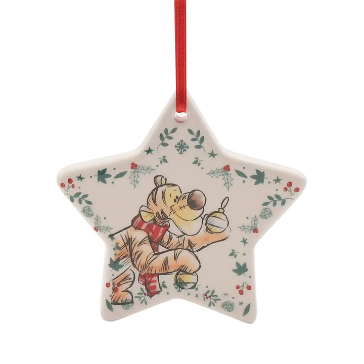 Disney Winnie the Pooh Christmas Ceramic Star Decorations Tigger Picture