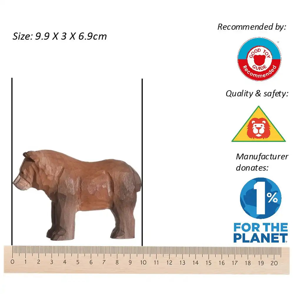 Wudimals Wooden Brown Bear