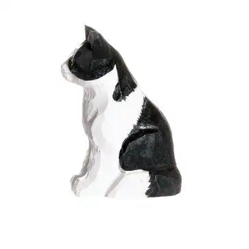 Wudimals Wooden Black & White Cat