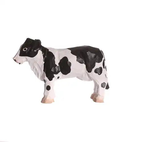 Wudimals Wooden Black & White Cow