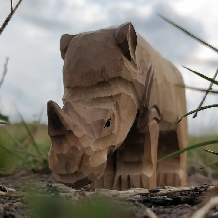 Wudimals Wooden Rhinoceros