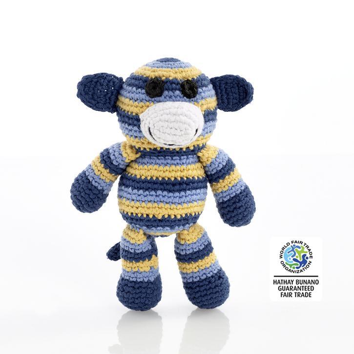 Pebble Crochet Monkey Rattle