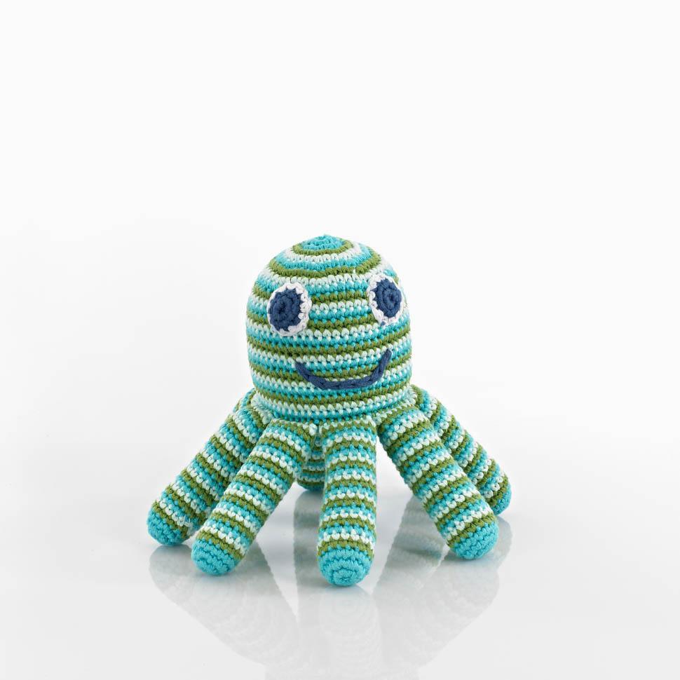 Pebble Crochet Octopus Rattle
