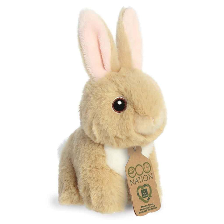 Aurora Eco Nation Recycled Plastic Mini Tan Bunny Teddy Right Picture