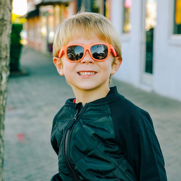 Babiators original navigator sunglasses in wacky watermelon being worn