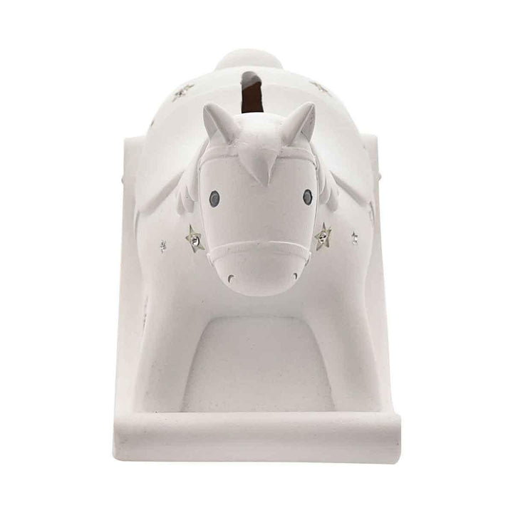 Bambino Rocking Horse And Stars Money Box Front Picture