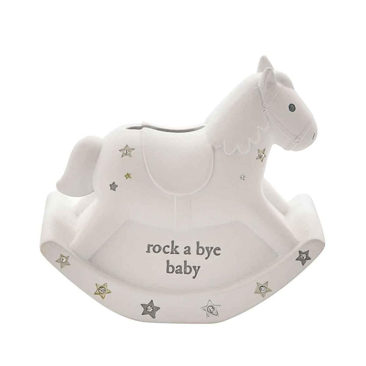 Bambino Rocking Horse And Stars Money Box Sided Picture