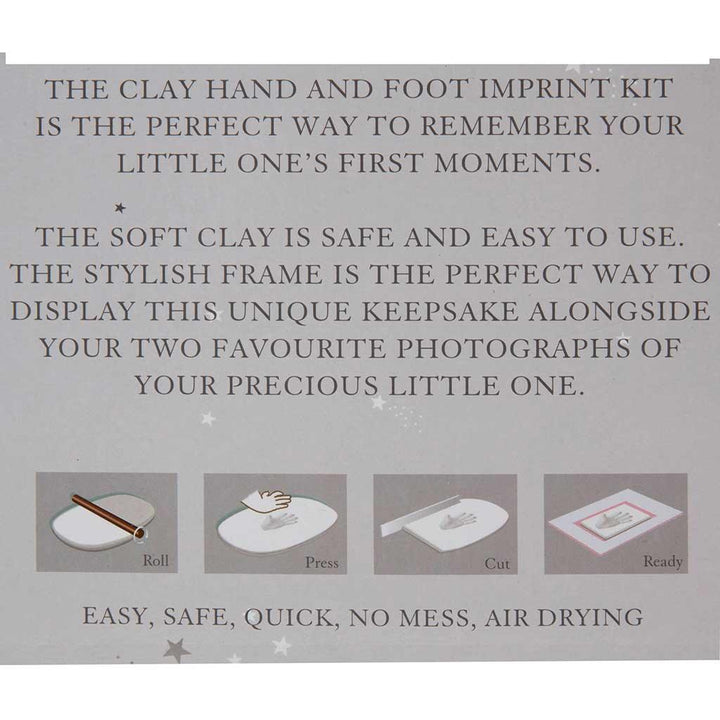 Bambino White Photo Frame & Clay Print Instructions Picture