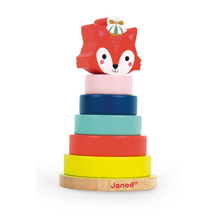 Janod Wooden Baby Forest Fox Stacker Right Side Picture