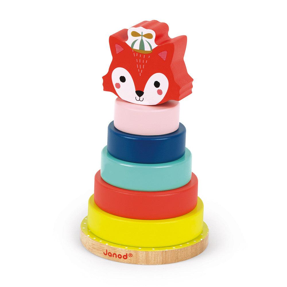 Janod Wooden Baby Forest Fox Stacker Left Side Picture