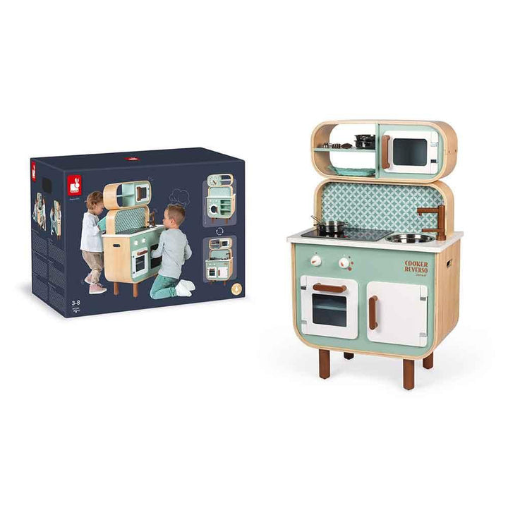 Janod Wooden Big Cooker Reverso Kitchen and Box Picture