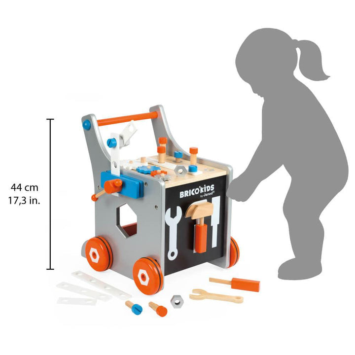 Janod Wooden Brico'Kids Magnetic DIY Trolley Size Guide Picture