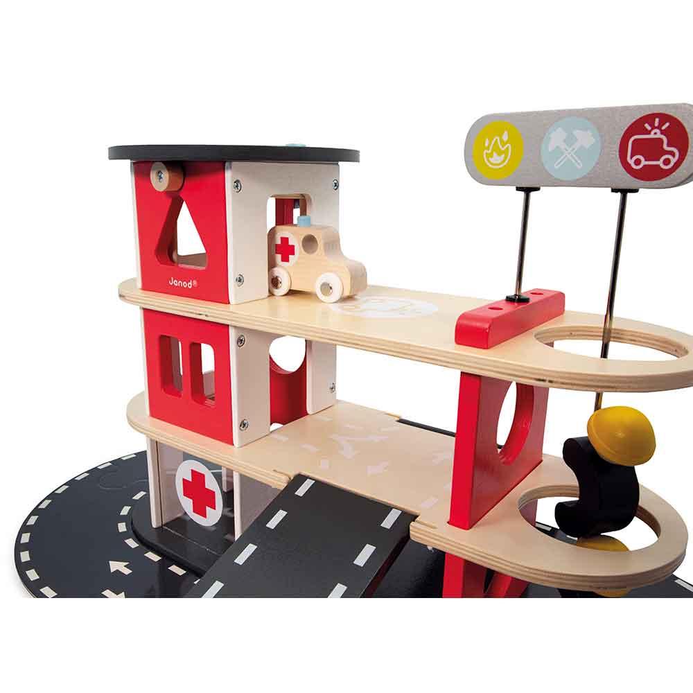 Janod FSC Certified Wooden Fire Station Top Picture