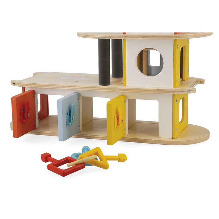 Janod FSC Certified Wooden Garage Bottom Open Picture