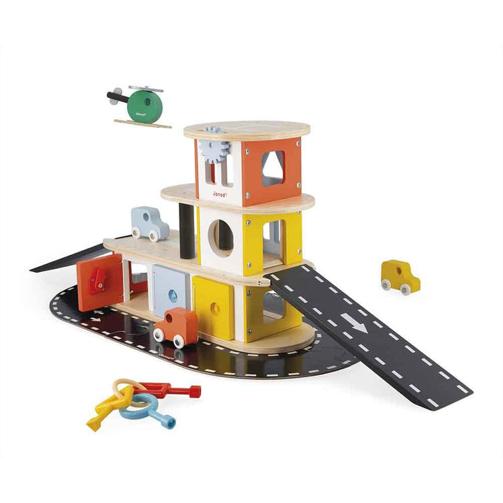 Janod FSC Certified Wooden Garage Left Side Picture