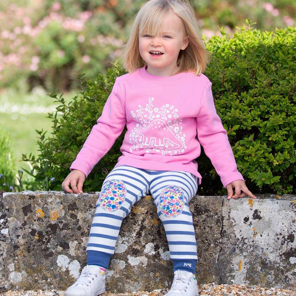Kite Clothing GOTS Organic Cotton Bee Ditsy Joggers Being Worn Picture