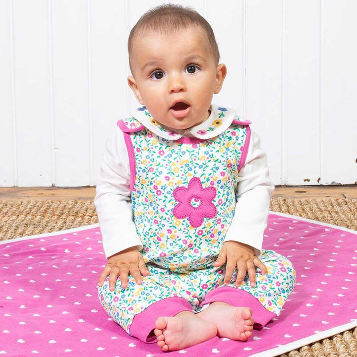 Kite Clothing GOTS Organic Cotton Wildflower Dungarees Being Worn Picture