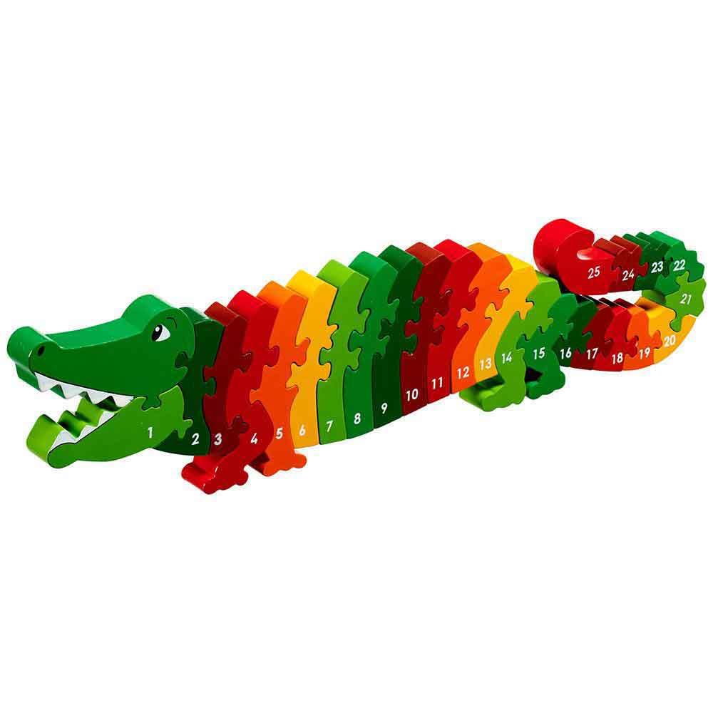 Lanka Kade Natural Wooden Conga the Crocodile 1-25 Jigsaw Puzzle Main Picture