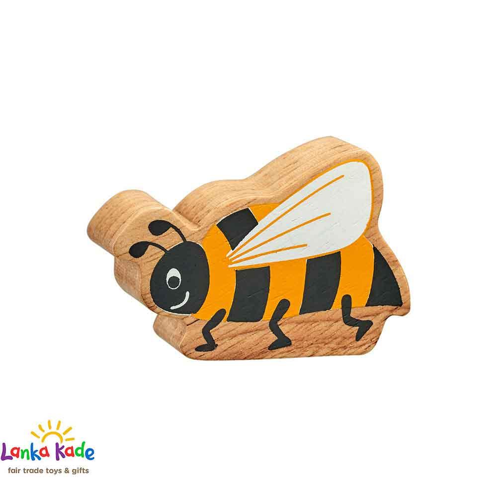 Lanka Kade Natural Wooden Colourful Black & Yellow Bee Insect Animal Figure