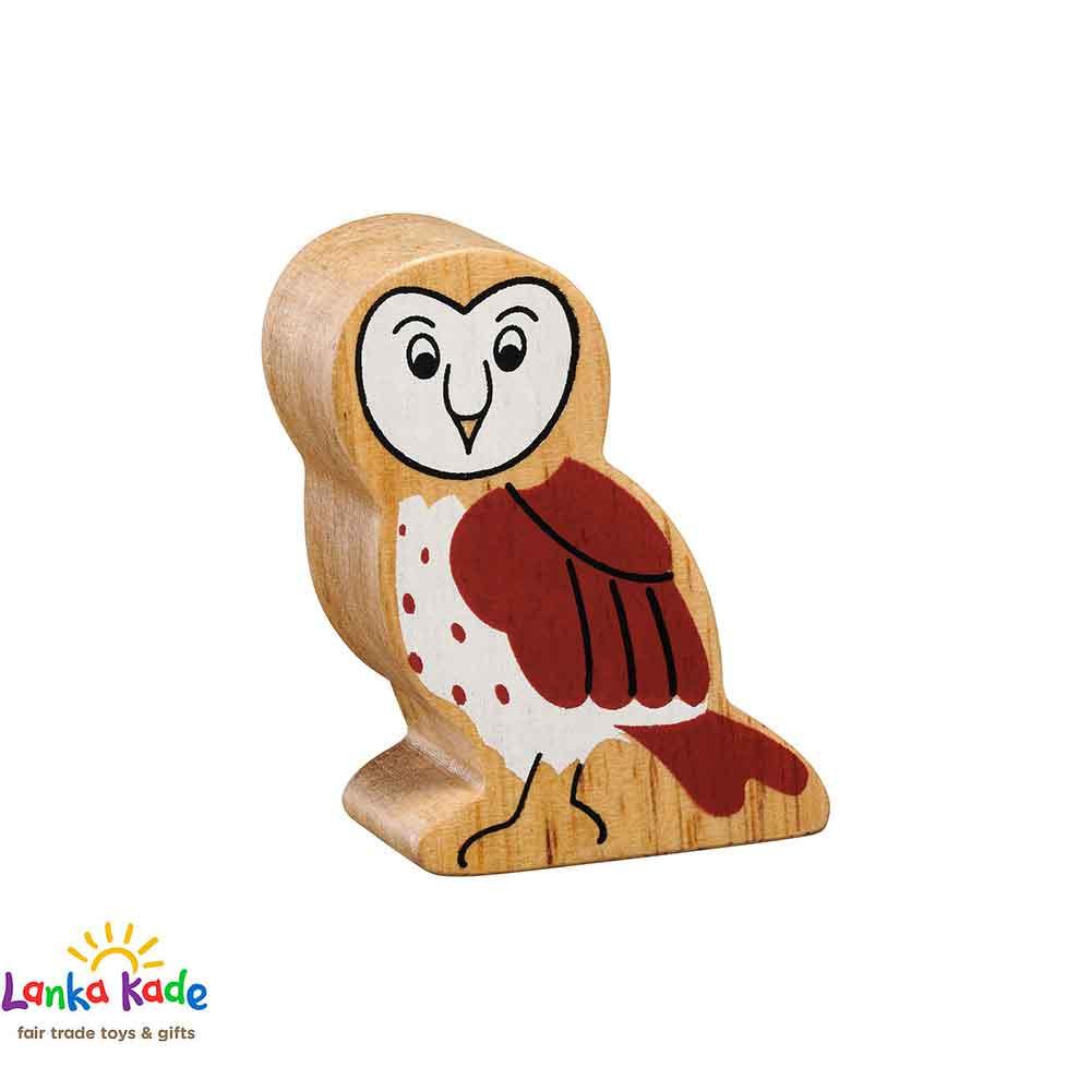 Lanka Kade Natural Wooden Colourful Brown Owl Countryside Animal Figure