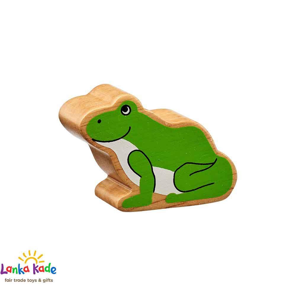 Lanka Kade Natural Wooden Colourful Green Frog World Animal Figure