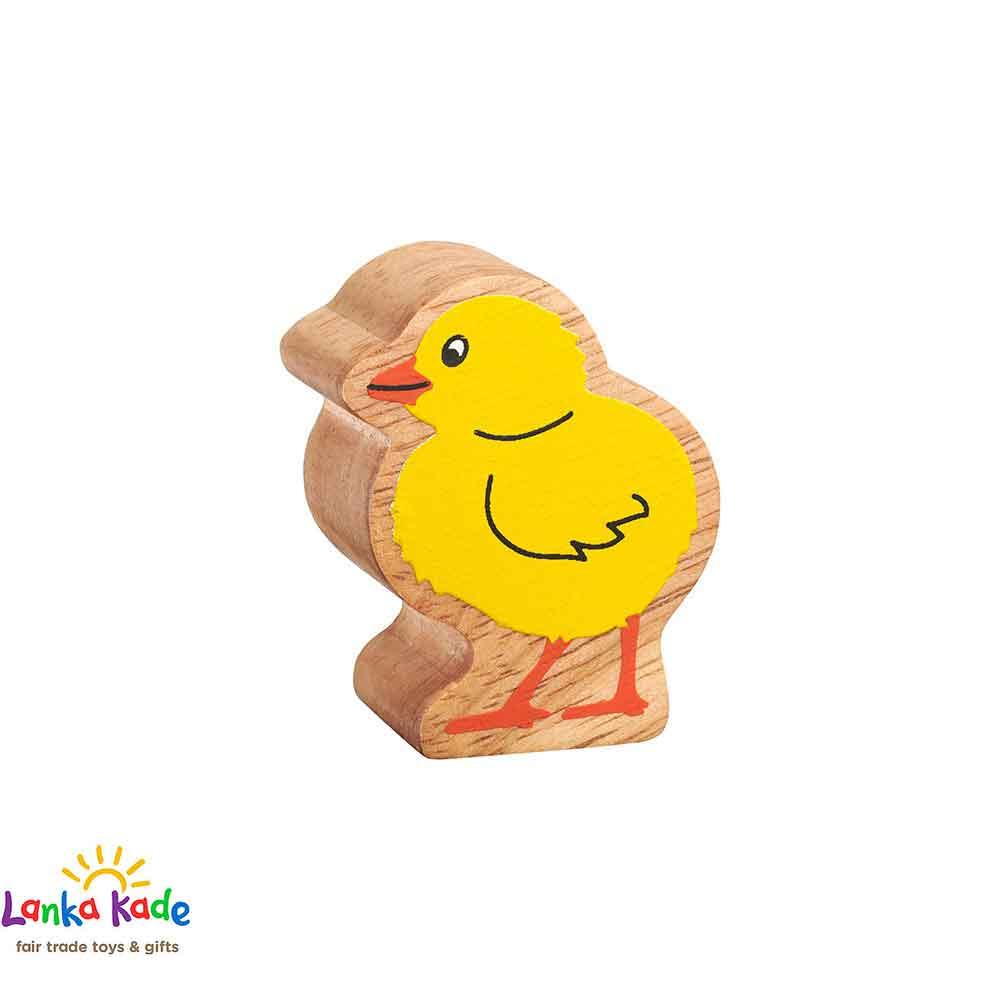 Lanka Kade Natural Wooden Colourful Yellow Chick Farm Animal Figure