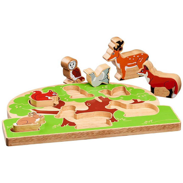Lanka Kade Natural Wooden Countryside Shape Sorter Animals Picture