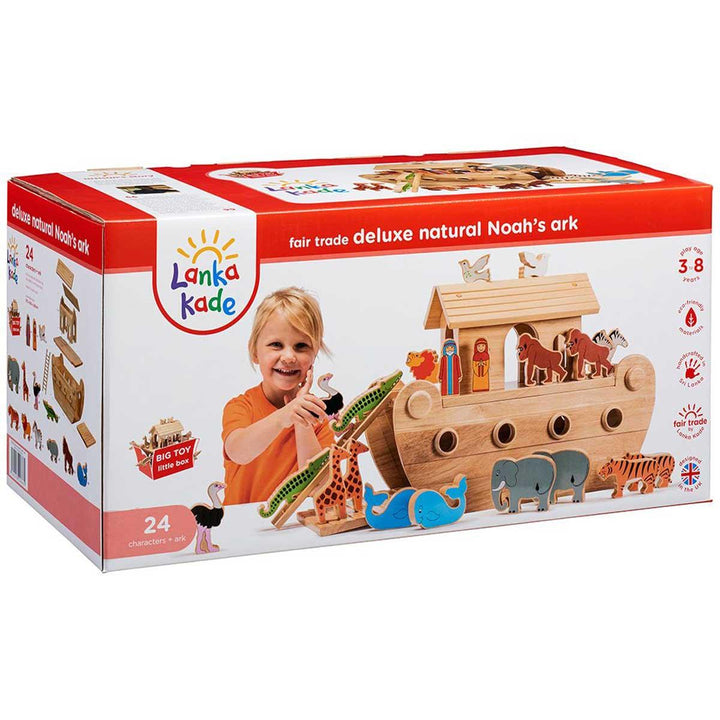 Lanka Kade Natural Wooden Deluxe Colourful Noah's Ark Box Picture