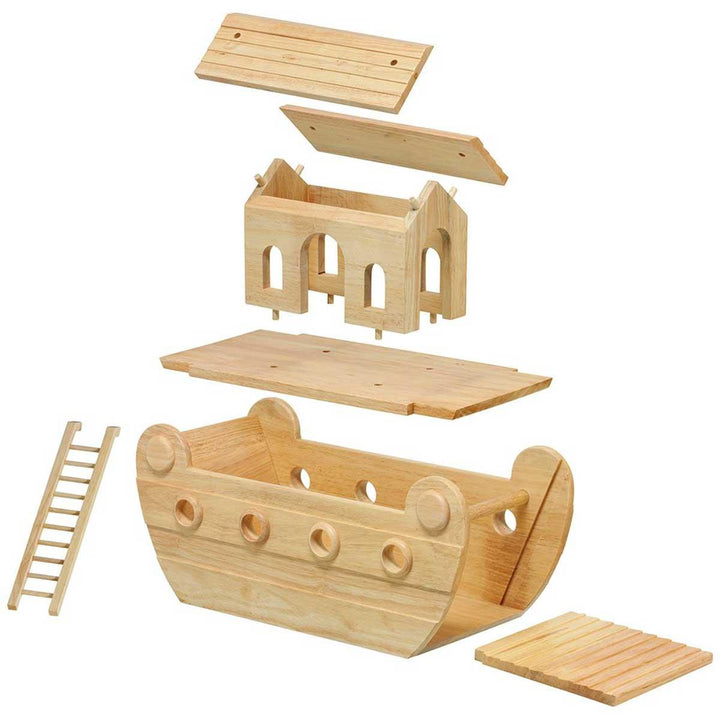 Lanka Kade Natural Wooden Deluxe Colourful Noah's Ark Taken Apart Picture