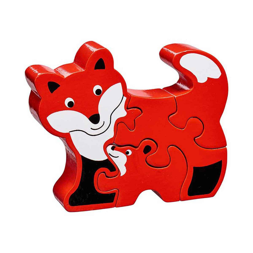 Lanka Kade Natural Wooden Red Fox and Cub Simple Jigsaw Puzzle Main Picture