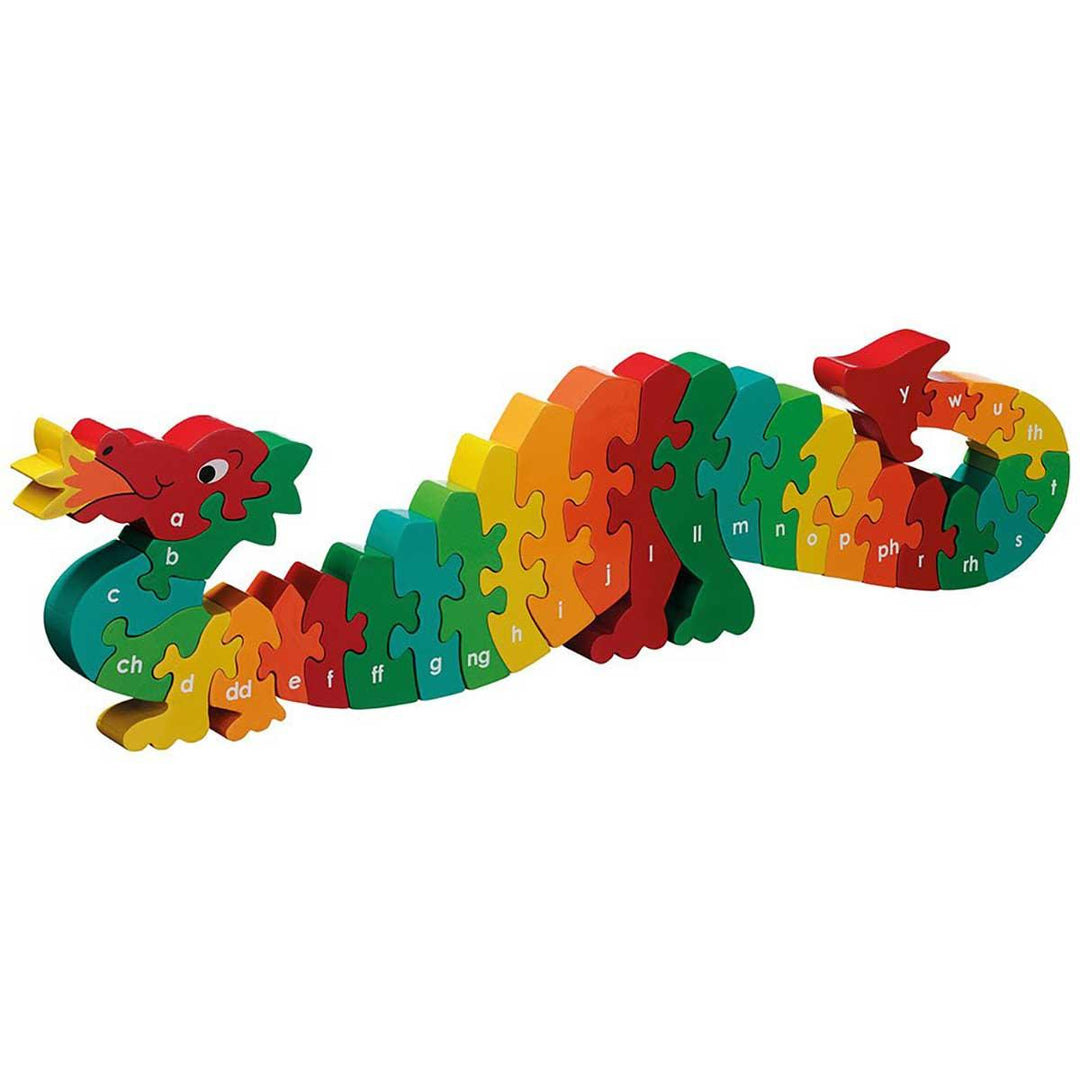 Lanka Kade Natural Wooden Welsh Dazzle the Dragon A to Y Jigsaw Puzzle Main Picture