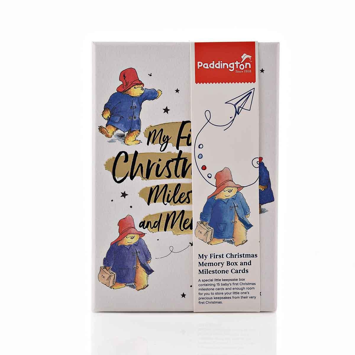 Paddington Christmas Memory Box & Milestone Cards Set – Little