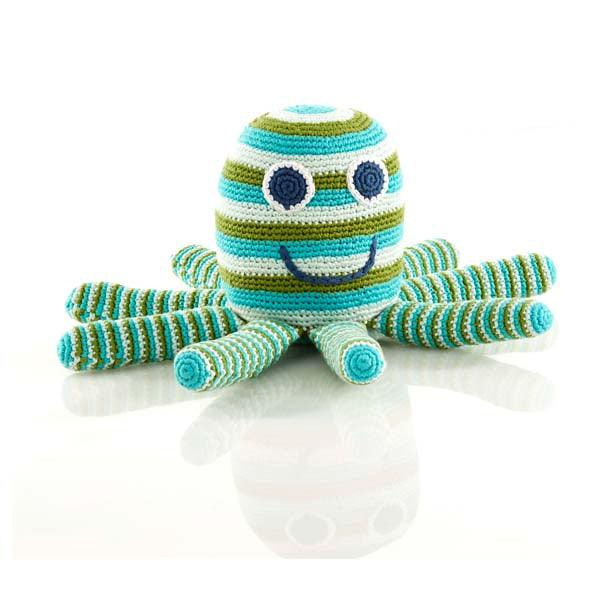 Pebble Handmade Green Octopus Rattle Large Version Main Picture