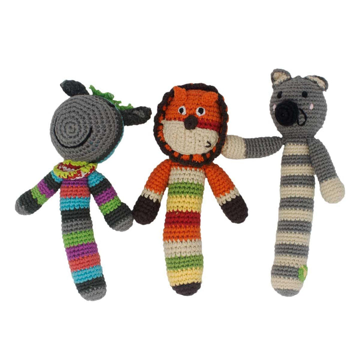 Pebble Crochet Stick Rattle