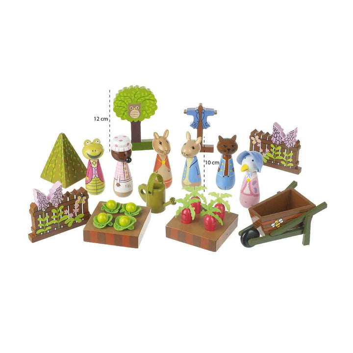 Orange Tree Toys Peter Rabbit Wooden Play Set Measurements Picture