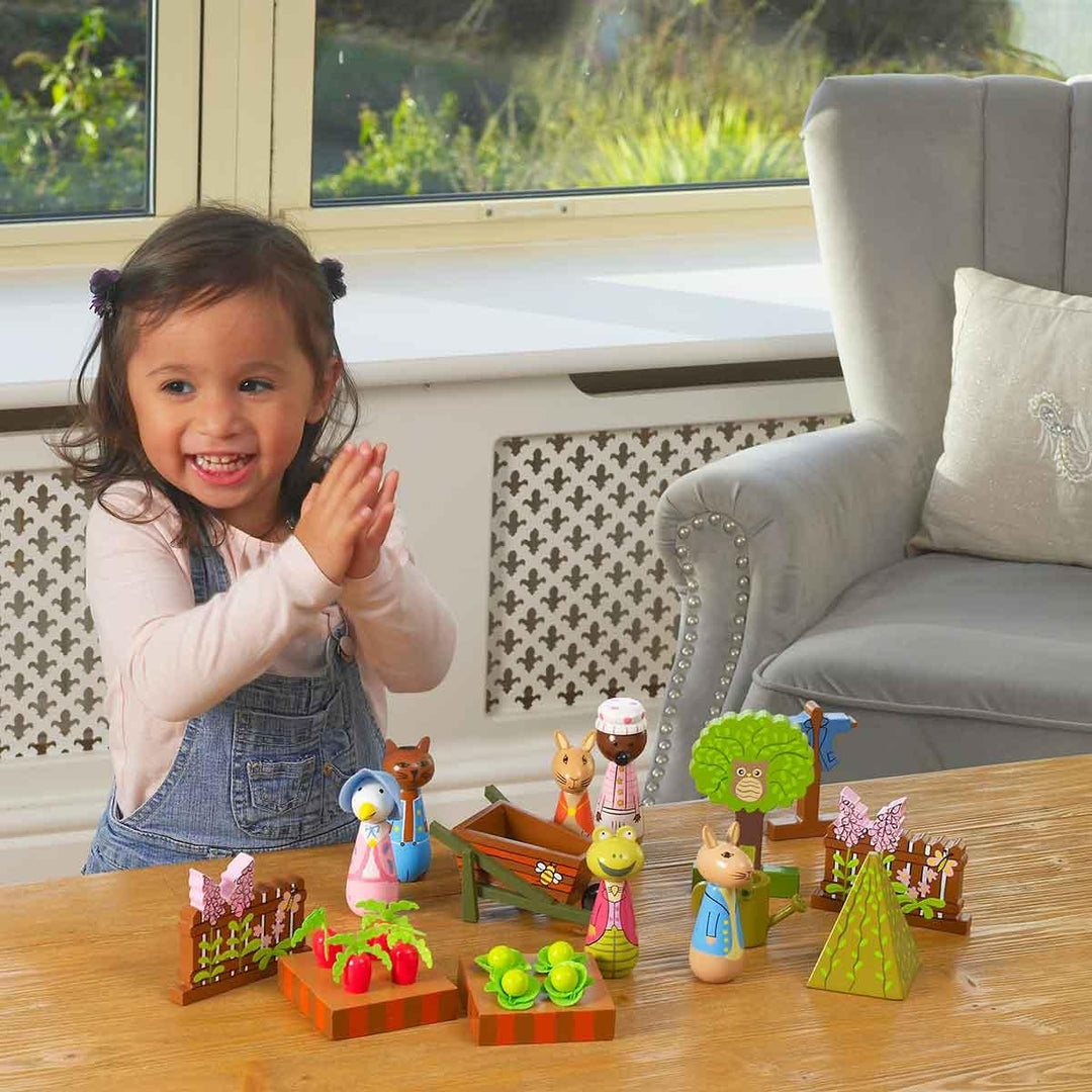 Orange Tree Toys Peter Rabbit Wooden Play Set Being Used Picture