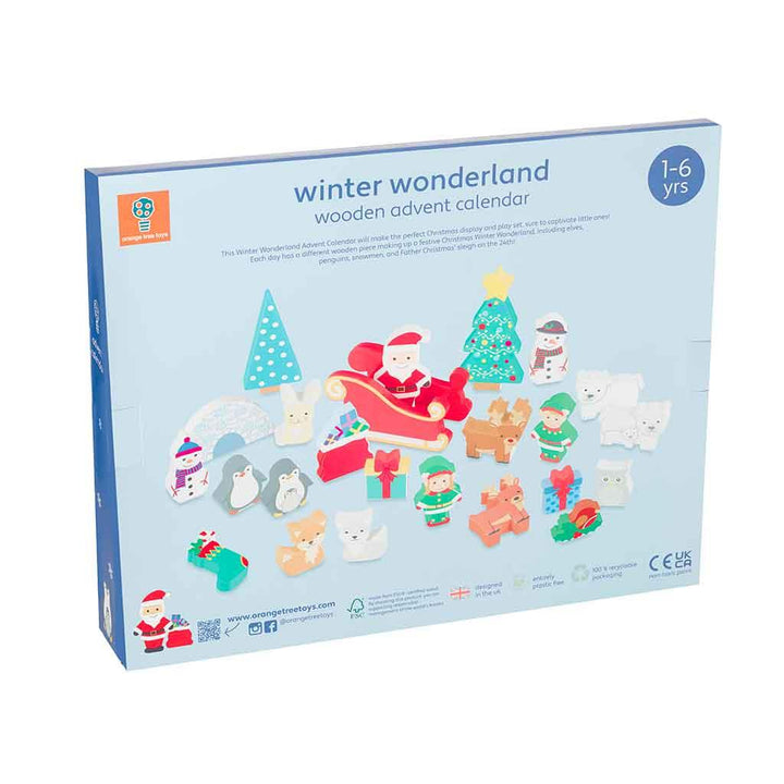 Orange Tree Toys Wooden Winter Wonderland Advent Calendar Back Picture