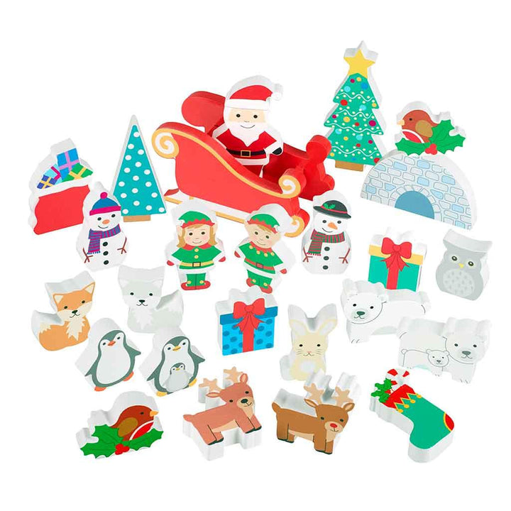 Orange Tree Toys Wooden Winter Wonderland Advent Calendar Figures Picture